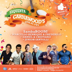 1 Quarta CarnaWoods - Shows de esquenta para o Carnaval - Eflyer