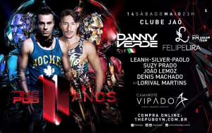 Eflyer - Festa de 11 anos do Club The Pub, neste sábado 14, no Clube Jaó.
