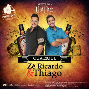 1 Quarta Woods - Festa da Old Parr - Show com Zé Ricardo & Thiago - Eflyer.