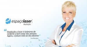 A apresentadora Xuxa Meneguel, uma das proprietárias nacionais da franquia Espaçolaser.
