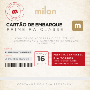 Convite Loja Milon