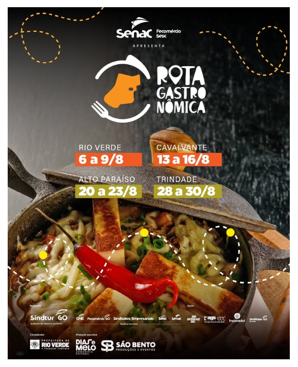 Cavalcante recebe solenidade de abertura da 1ª edição do Circuito “Rota Gastronômica – Sabores que percorrem Goiás””, na noite desta quinta (13/8)