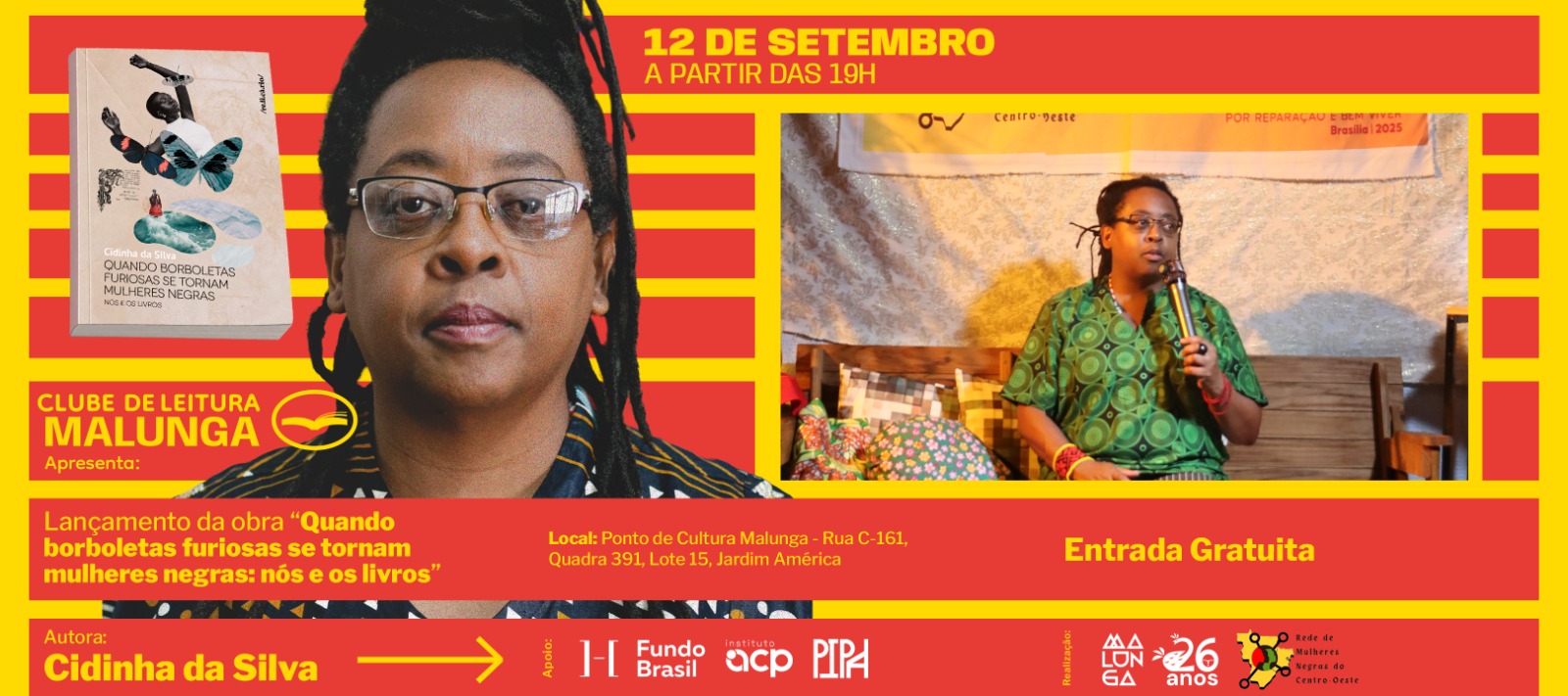Clube de Leitura Malunga promove lançamento de livro de Cidinha da Silva sobre mulheres negras e o mercado editorial