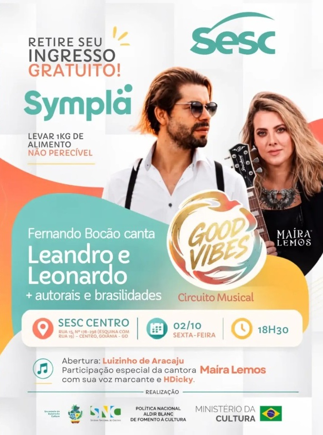 Fernando Bocão combina MPB, pop, reggae e sertanejo em show gratuito no Sesc Centro