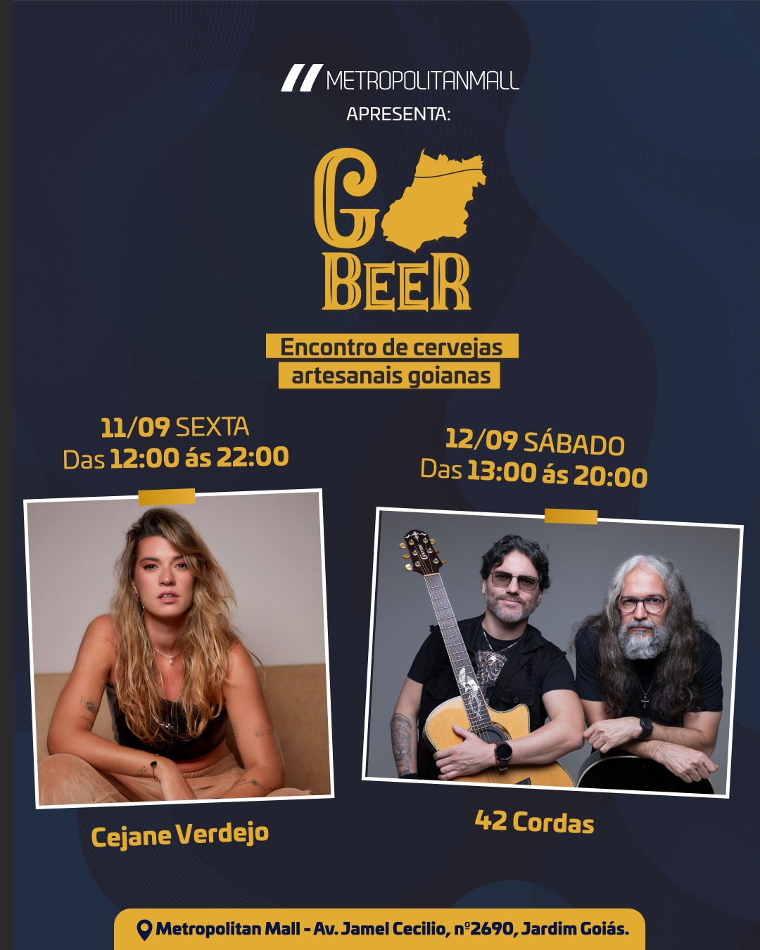 Go Beer reúne variedade de cervejas artesanais goianas, shows ao vivo e DJ com entrada gratuita