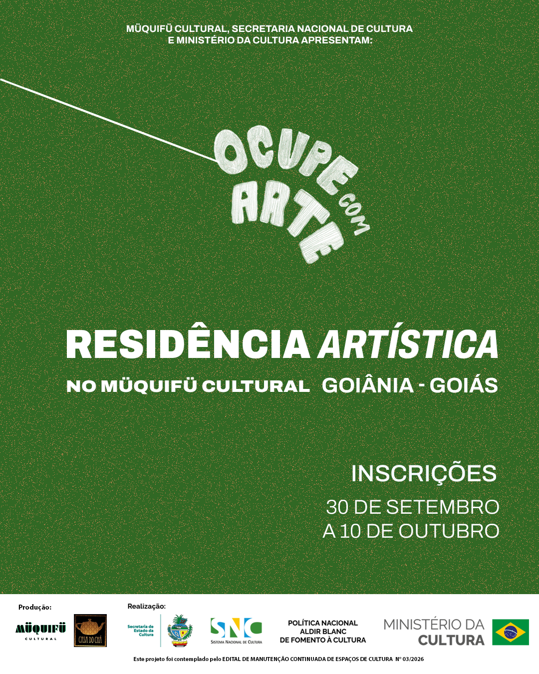 Müquifü abre inscrições gratuitas para residência artística