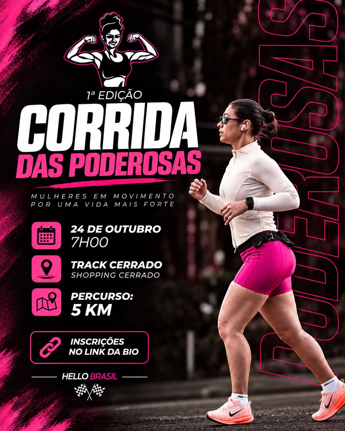 Corrida reúne 100 mulheres na pista do Shopping Cerrado neste sábado (24)