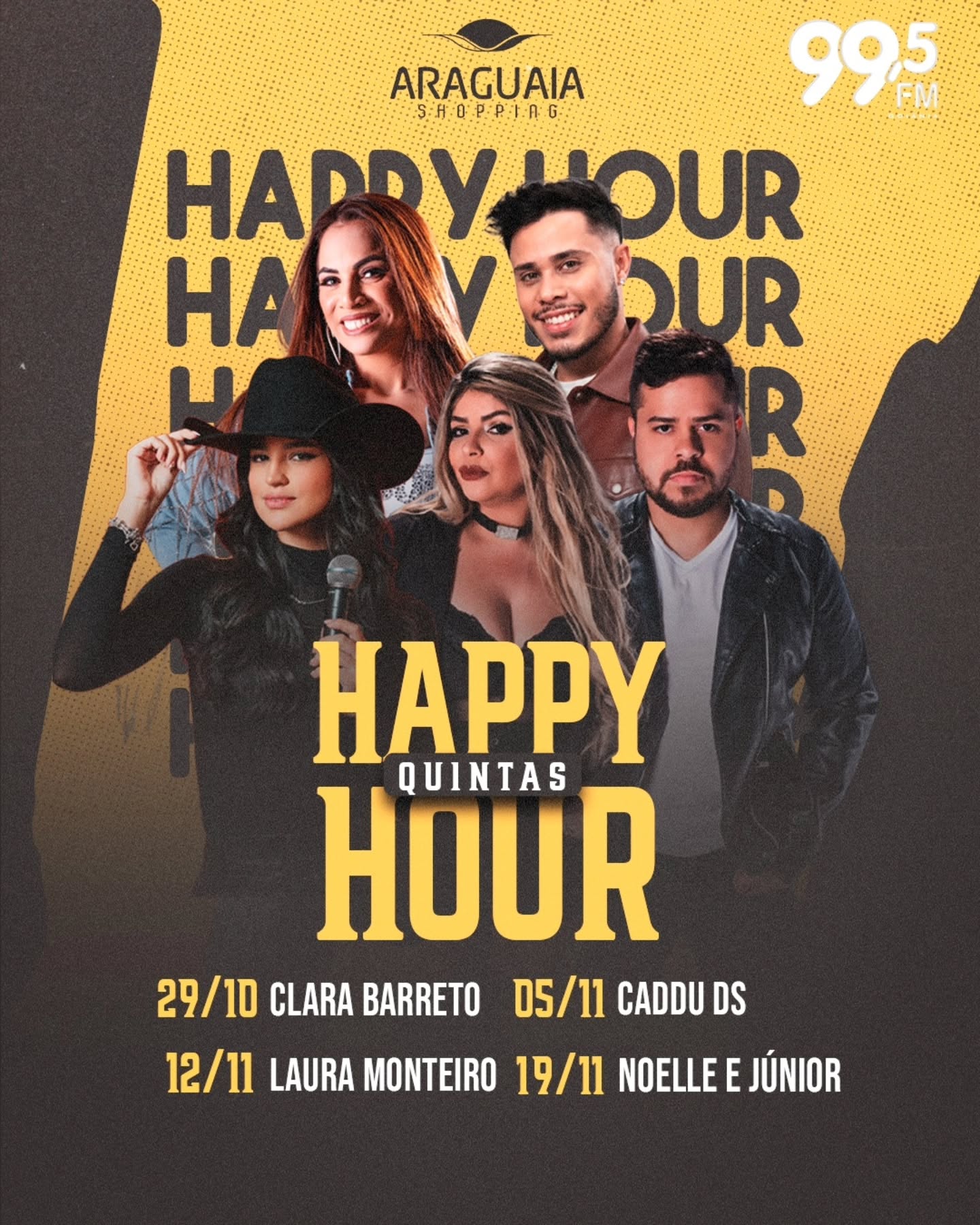 Araguaia Shopping promove quatro edições de happy hour com música ao vivo, promoções e Carreta Furacão