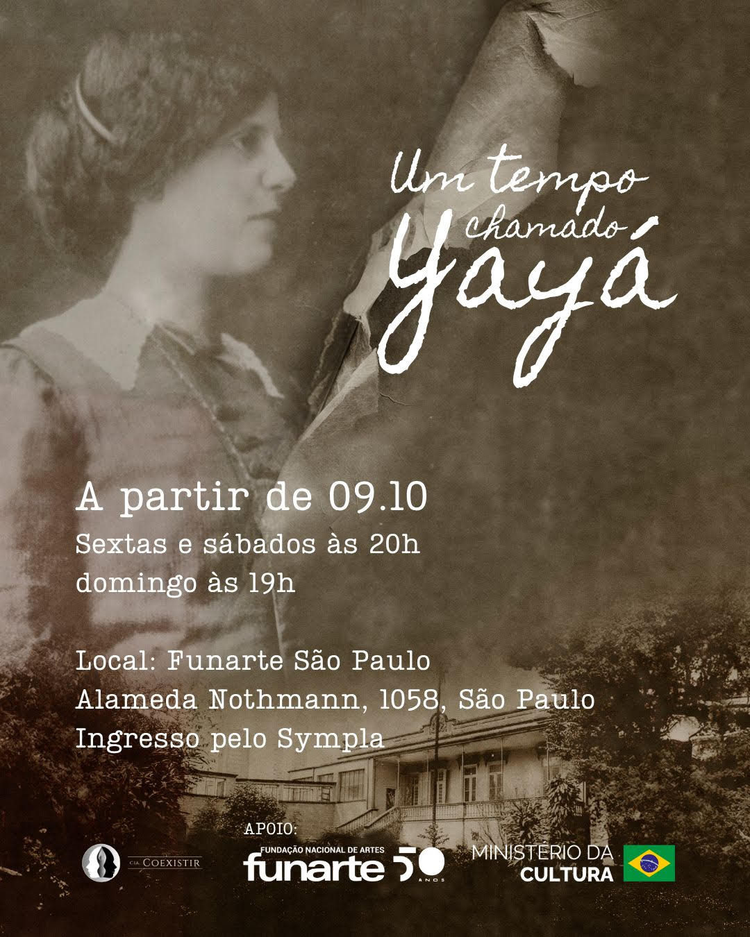 Um Tempo Chamado Yayá está em cartaz na Funarte SP